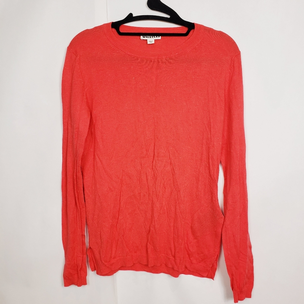 WHISTLES red sparkle sweater pullover - Picture 4 of 11